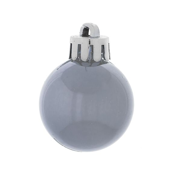 Набор из 12шт Украшение новогоднее Шар "Голубой шелк", D4 см, L9,5 W9,5 H10,5 см