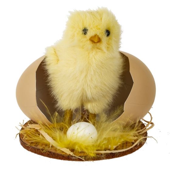 Фигурка декоративная &quot;Цыпленок&quot; (блок 6шт), L9 W8 H9 см, 3в.