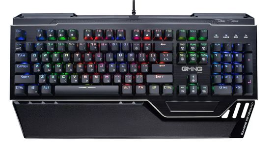 Клавиатура Oklick GMNG 985GK LED игровая проводная черный (подставка для запястий)