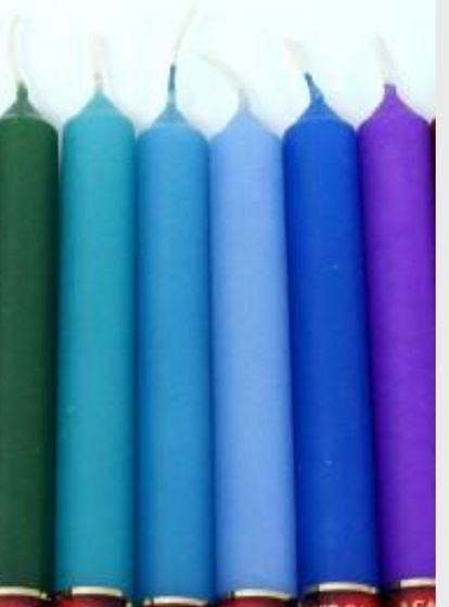 !НАБОР 3 ШТУКИ - Свеча " Кононическая" 240 мл. , синяя