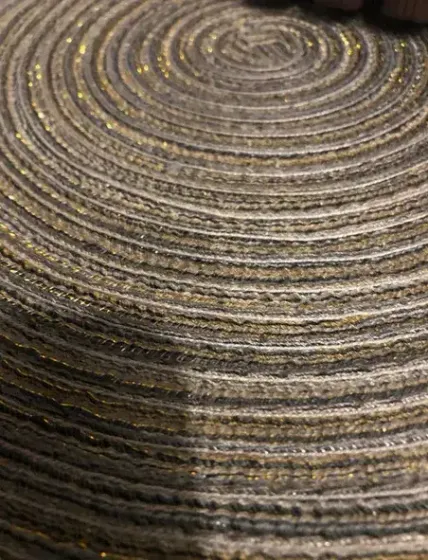 !09 Мат на стол MEADOW "Полоска" 38 см. цвет серый