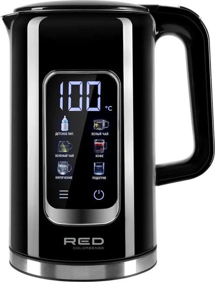 Чайник электрический RED Solution COLORSENSE AM120D 1.7л 2000Вт черный