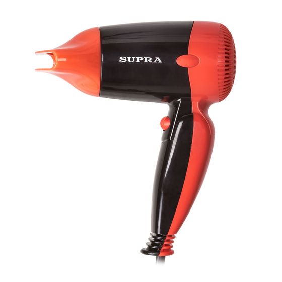 Фен Supra PHS-1404S черный/оранжевый 1400Вт складная ручка