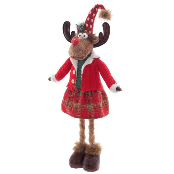 Игрушка набивная &quot;Олень&quot; (телескоп ноги), L29 W17 H98/48 см, 2в.