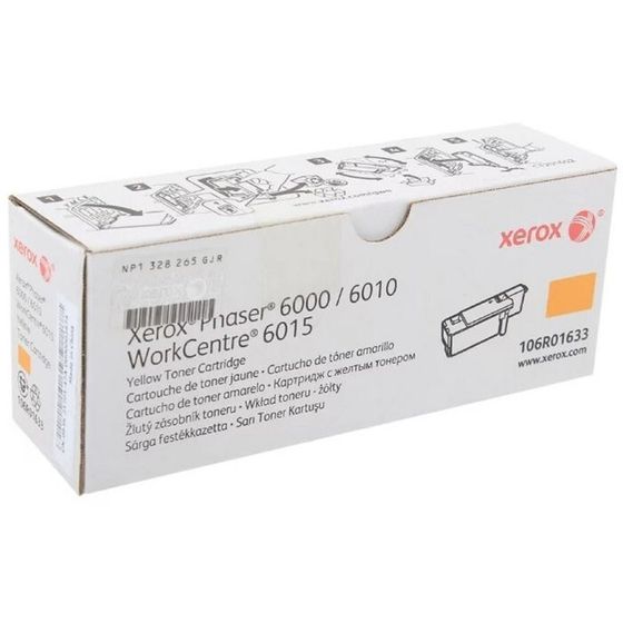 Тонер Картридж Xerox 106R01633 желтый для Xerox Ph 6000/6010N/WC 6015 (1000стр.)