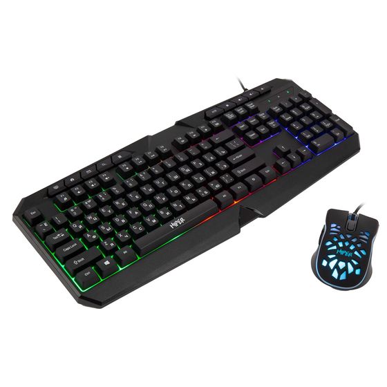 Клавиатура+мышь Hiper HPK-G101 Fever проводной черный