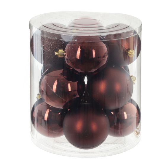 Набор из 12шт Украшение новогоднее "Шар", D8 см, L19 W19 H21 см