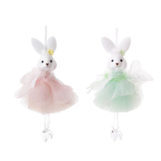 Изделие декоративное подвесное "Зайка" (блок 6шт), L9 W4,5 H19 см, 2в.