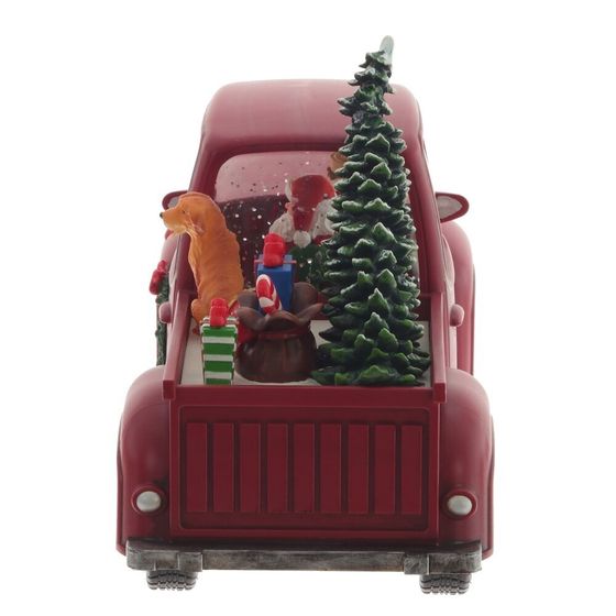 Изделие декоративное &quot;Дед Мороз на машине&quot; (подсветка, вьюга, AAх3 н/п) L28 W12 H18 см