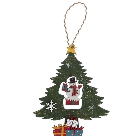 Изделие декоративное подвесное &quot;Ёлочка&quot;,L19 W2 H23 см, 2в.