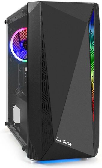 Корпус ExeGate R2 MATX FAN W/O PSU черный без БП Mini-Tower mATX (EX294384RUS)