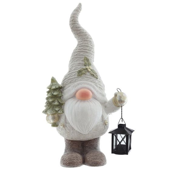 Фигурка декоративная "Гном" (с подсвечником), L27 W17 H51 см, 2в.