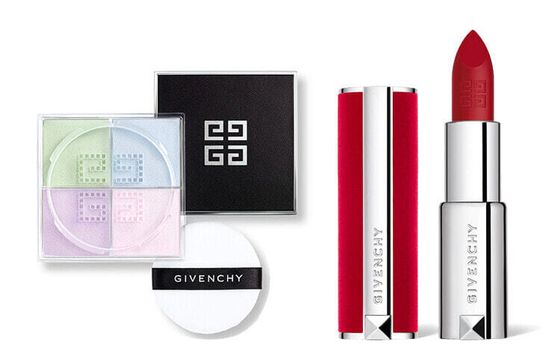 GIVENCHY Four-Square Grid Powder Pink Velvet Lipstick Makeup Sets Easy-to-Blend Natural