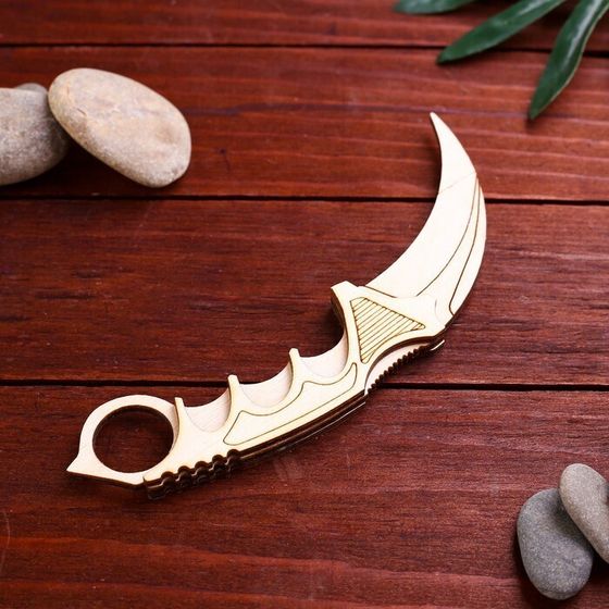 !Сувенир деревянный «Керамбит» (3 штуки)