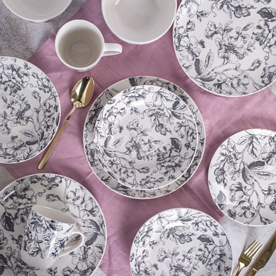 Тарелка десертная BOTANICA серый 19см