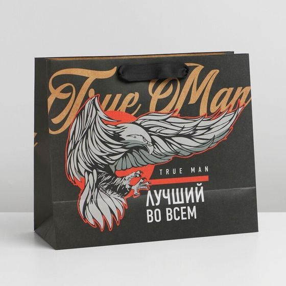 !Пакет крафтовый горизонтальный 2 штуки «Лучший», ML 23 × 27 × 11.5 см