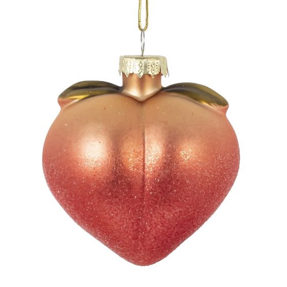 Украшение новогоднее "Персик", L6 W5,5 H6,5 см