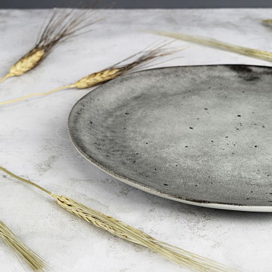 Тарелка обеденная STONE DARK 26см