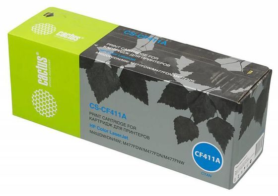 Картридж лазерный Cactus CS-CF411A CF411A голубой (2300стр.) для HP LJ M452DW/DN/NW M477FDW/M477FDN/M477FNW