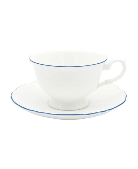 Amelie Royal Blue Rim Cup &amp; Saucer