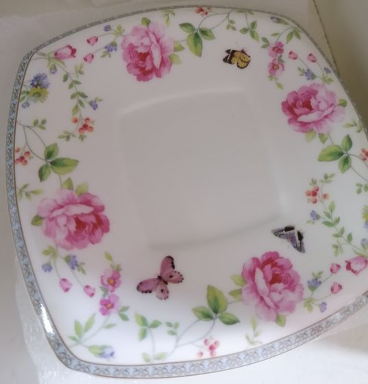 !09 Блюдце (набор 3 штуки) "Цветение" 11 см. фарфор без подарочной упаковки