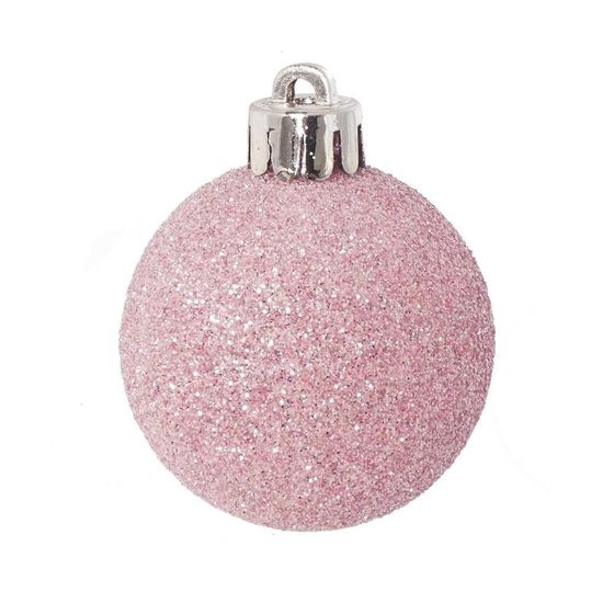 Набор из 12шт, Украшение новогоднее Шар &quot;Розовый жемчуг&quot;, D4 см, L4 W4 H5 см