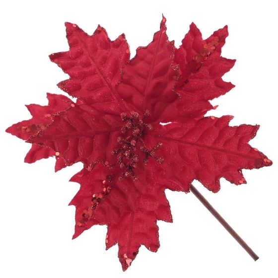 Цветок искусственный &quot;Пуансеттия&quot;, L20 W20 H20 см, 3в.