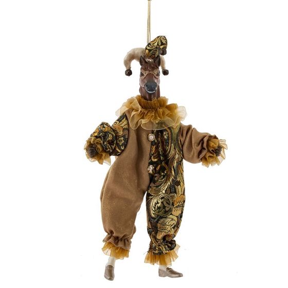 Игрушка набивная подвес &quot;Лошадь-клоун&quot;, L15 W10 H37/24 см