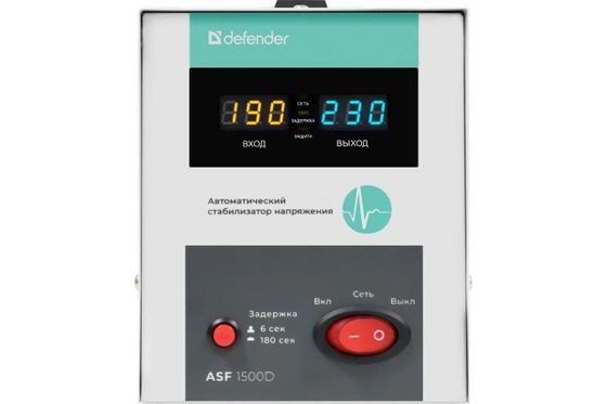 Стабилизатор напряжения Defender ASF 1500D 900Вт 1500ВА белый