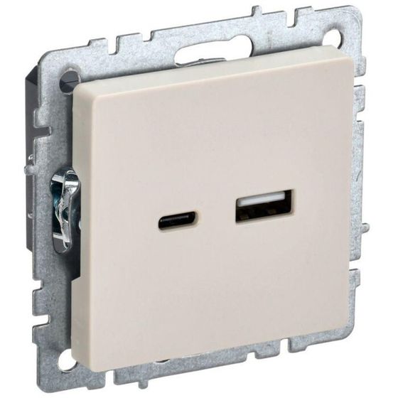 Розетка IEK BR-U22-018-K10 BRITE, бежевый