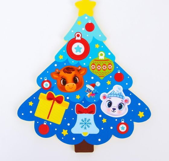 !09 Мозаика для игры в ванне "Елочка синяя: Новогодние малыши"