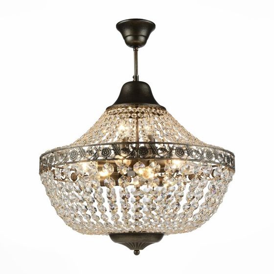 Люстра подвесная St Luce. SL669.403.11. Anticato. 11х40 Вт, E14, 50х50х45 см, цвет чёрное золото