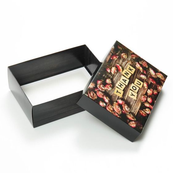 !Коробка подарочная 2 штуки крышка-дно, сборная &quot;Thank you&quot; 21 х 15 х 7 см