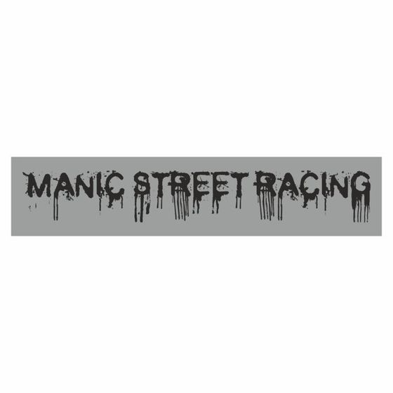 Полоса на лобовое стекло &quot;MANIC STREET RACING&quot;, серебро, 1600 х 170 мм