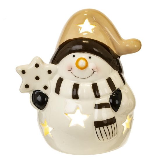 Фигурка декоративная &quot;Снеговик&quot; с подсветкой (LR44x2), L, L7,5 W6,5 H9 см