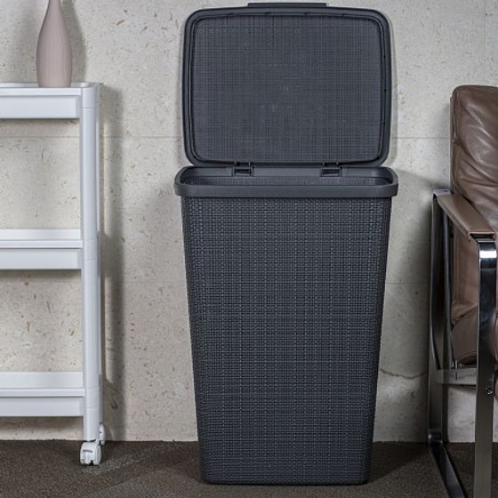 Корзина для белья JUTE 58л темно-серый