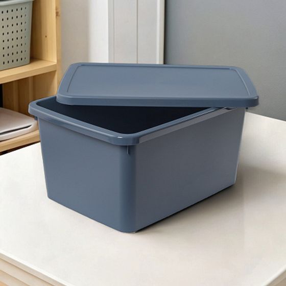 Коробка для хранения STORUM синяя 20л 42.3×31.1×20.7см с крышкой