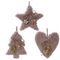 Изделие декоративное подвесное &quot;Сердце/Ёлка/Звезда&quot;, L9 W1 H11 см, 3в.