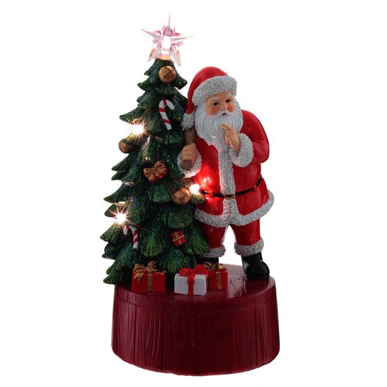 Фигурка декоративная с музыкой &quot;Новый год&quot; (3xLR44, прилаг.), L12 W11 H22,5 см, 2в.