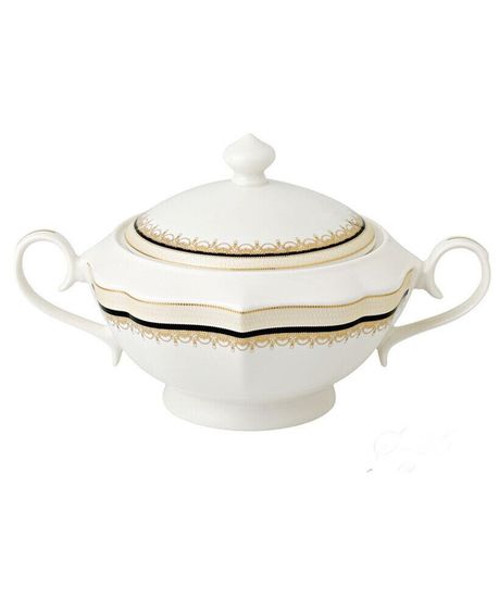 La Luna Collection Bone China Soup Tureen and Lid, Dalilah Design