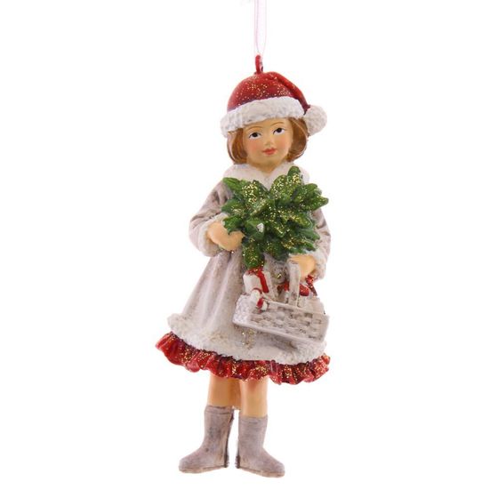 Украшение новогоднее "Девочка", L5 W5 H12 см, 2в.
