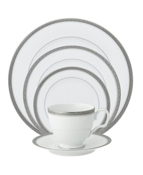 Charlotta Platinum 5 Piece Place Setting