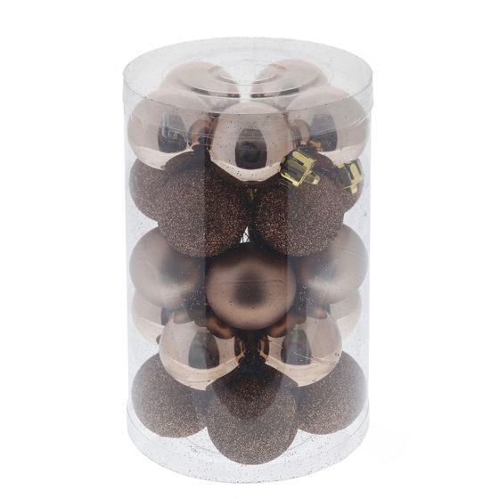 Набор из 25шт, Украшение новогоднее Шар &quot;Шоколадное удовольствие&quot;, D3 см, L8 W8 H13 см