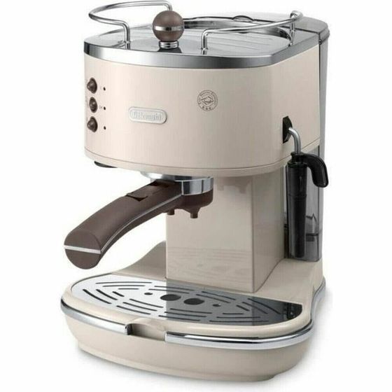 Кофеварка эспрессо с ручкой DeLonghi AGDM-EKS-DEI-110 бежевый 1,4 л