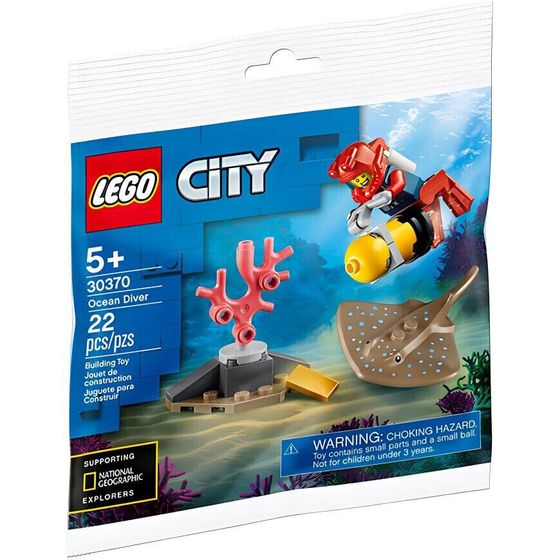 LEGO City Collection Ocean Diver Модульная сумка строительные блоки 22 шт. 1 шт. Фигурка 30370