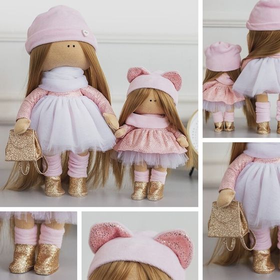Набор для шитья. Интерьерные куклы «Иви и Эми», 20 см