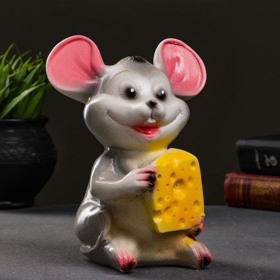 Копилка &quot;Мышь с сыром&quot; средняя, 11х15х19см