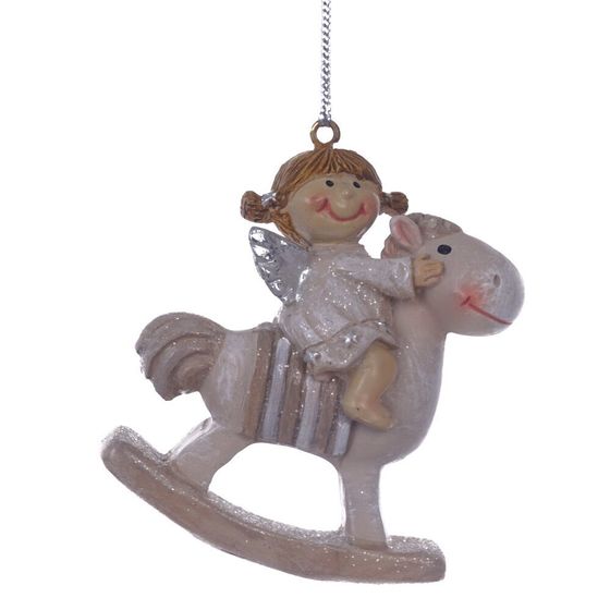 Фигурка декоративная подвесная &quot;Ангел/Дед Мороз&quot;, L5,5 W2 H6 см, 4в.