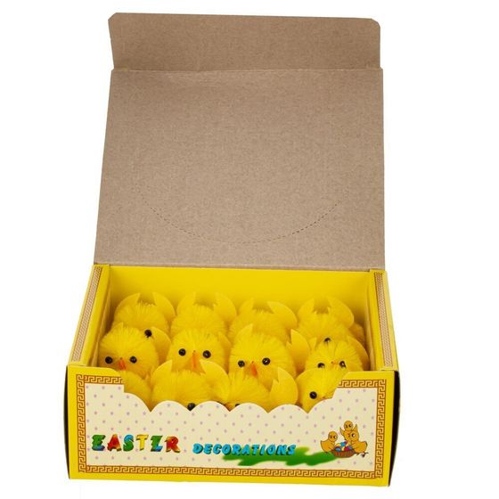 Набор из 12-ти фигурок декоративных &quot;Цыпленок&quot; (3,5*5,5*7), L18 W16 H7 см