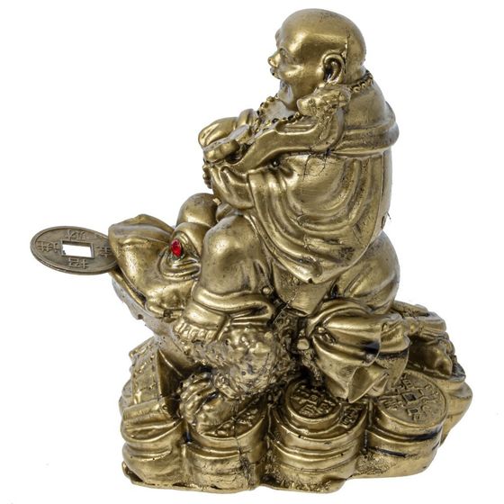Фигурка декоративная &quot;Будда на денежной лягушке&quot;, L7,5 W5 H7,5 см